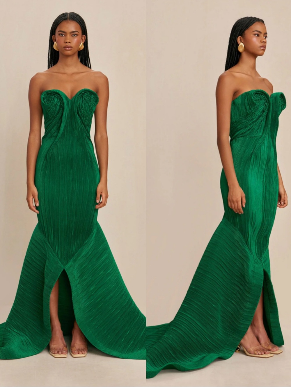 Cult Gaia Tahirae Strapless Emerald Green Mermaid Gown Size 4 NEW! With tags!